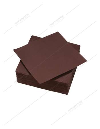 SERVIETTE TENDANCE 38 X 38 CHOCOLAT- PAQUET DE 50