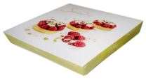 BOITE PATISSIERE 26 X 26 X 5 - CARTON DE 50 P