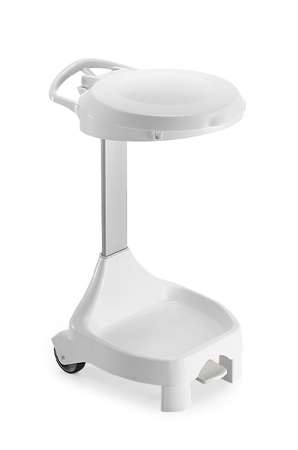 Image de SUPPORT SAC DELTA 2 ROUES + COUVERCLE BLANC