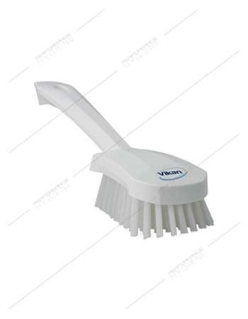 Image de BROSSE A MAIN MANCHE COURT 270 MM FIBRES DURES BLANC