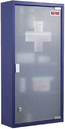 ARMOIRE A PHARMACIE VIDE BLEUE 600 X 300 X 120 MM