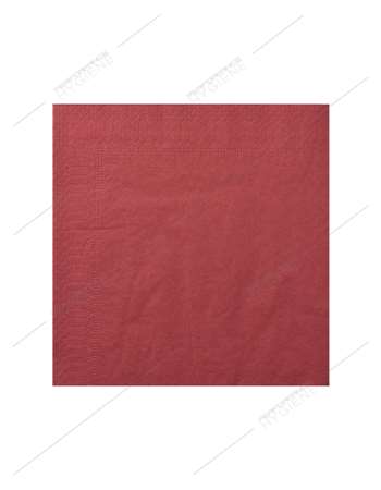 SERVIETTE OUATE 30 X 30 2 PLIS BORDEAUX - PAQUET DE 200