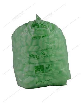 SAC T40L LIEN COULISSANT VERT BIODEGRADABLE 500 X 650