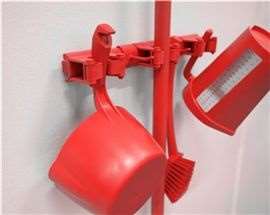 Image de SUPPORT MURAL HYGIÉNIQUE 420 MM HI-FLEX, ROUGE