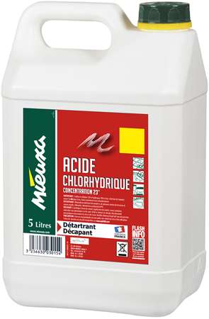 Acide chlorhydrique 23 % 5L