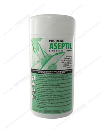 LINGETTES DÉSINFECTANTES MÉDICALE ASEPTIL 100 F