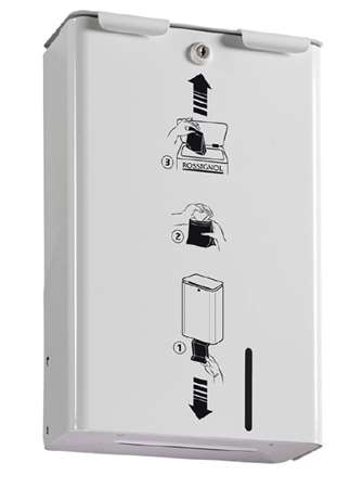 Image de Poubelle feminine murale 10l - avec distributeur de sachets