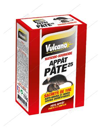 Image de Raticide-souricide appât pâte 25 bte 150g