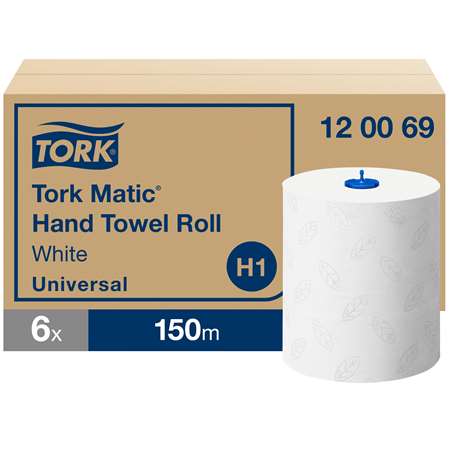 Image de Essuies mains rlx Tork H1 2p 150m c/6 BLANC