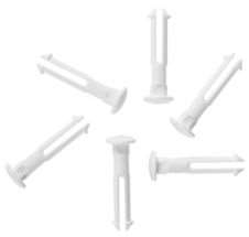 6 goupilles de rechange pour supports 1011x & 1013x Blanc