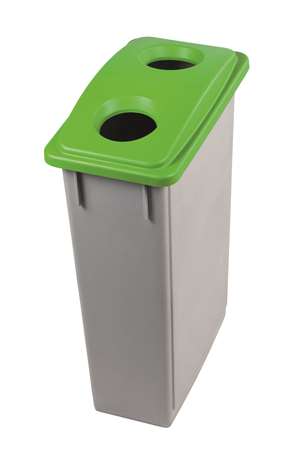 Image de Office 90 corbeille avec couvercle overture vert polypropylè