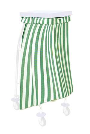 Sac a linge raye vert 65L
