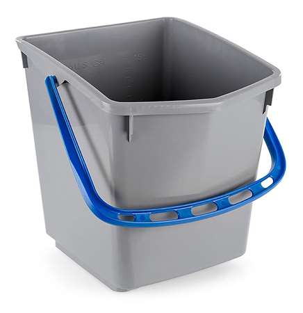 Seau 15l gris anse bleue onefred