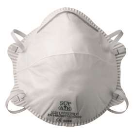 masque filtrant blanc à coque sans valve FFP2 NR D