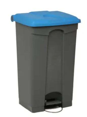 Image de Collecteur à pédale 90L - En kit Anthracite / Bleu