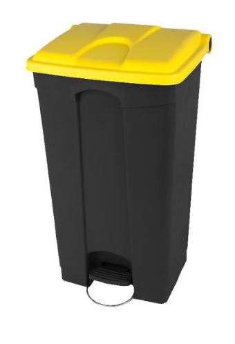 Image de Collecteur à pédale 90L - En kit Anthracite / Jaune